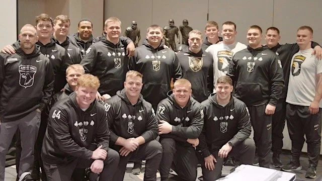 2024 Army offensive line. Joe Moore Award champions